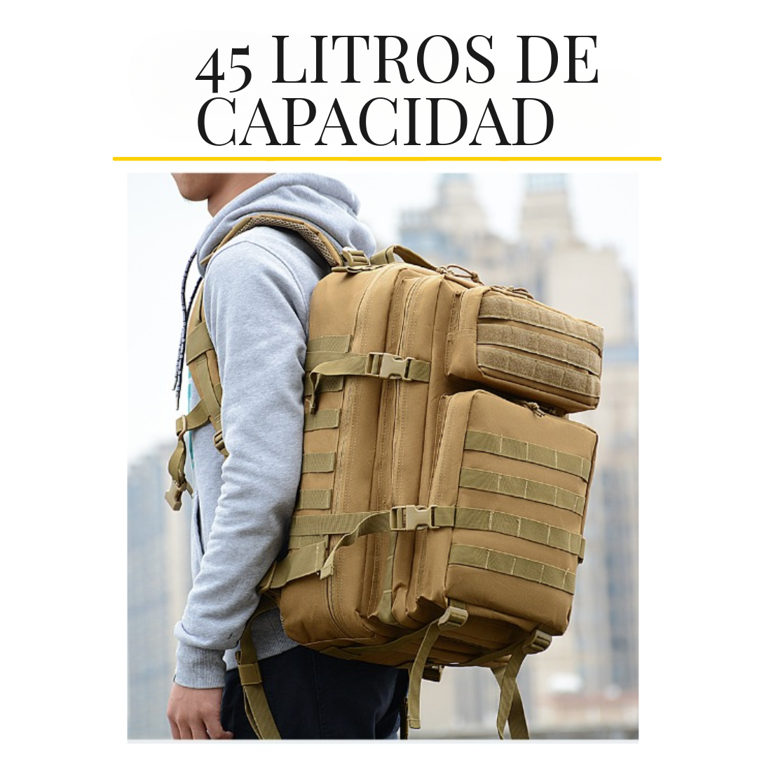 Mochila Táctica de Senderismo 45L Oxford 900D para Camping y Outdoor