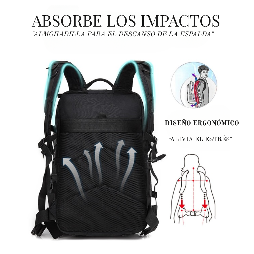 Mochila Táctica de Senderismo 45L Oxford 900D para Camping y Outdoor