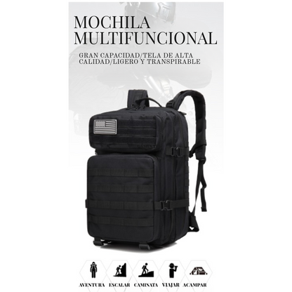 Mochila  de Senderismo 45L Oxford 900D para Camping y Outdoor