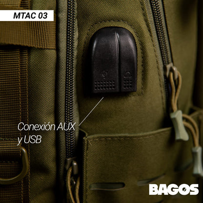 Mochila Impermeable de Senderismo para Viajes, Outdoor y Laptop 15.6”