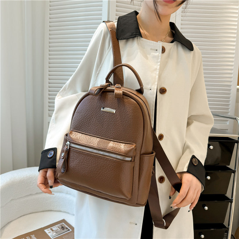 Mochila Elegante de Cuero Sintético